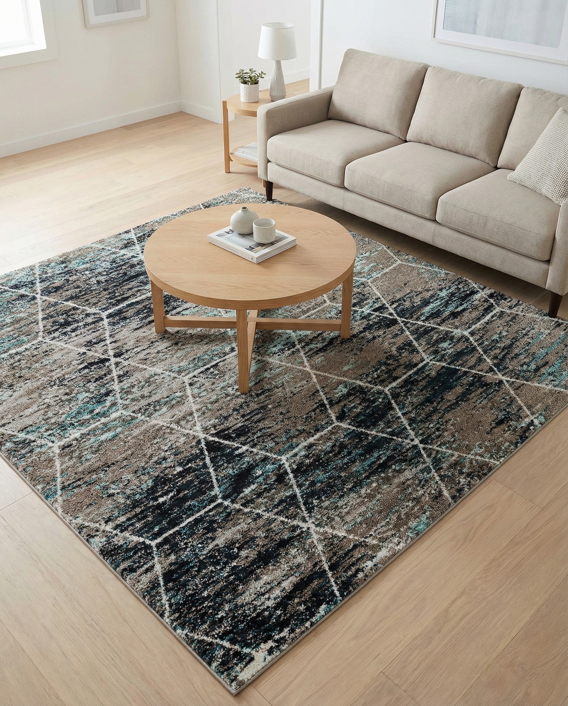 6' x 6' Trellis Frieze Square Rug