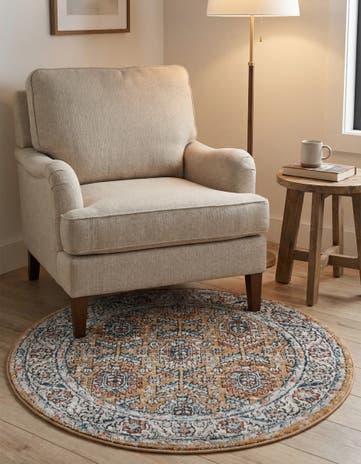 Mustard Yellow Nyla Round Rug