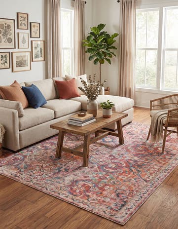 7' 10 x 7' 10 Washable Nostalgia Square Rug