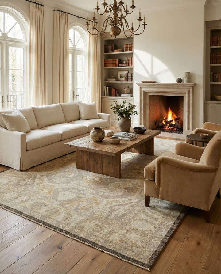 9' 5 x 12' 7 Hand Knotted Oushak Wool Rug