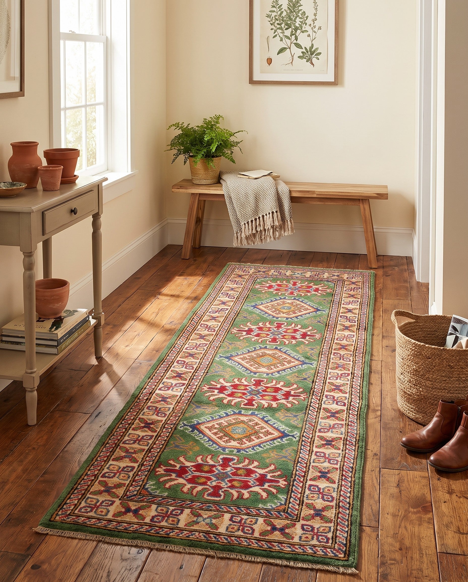 2' x 6' Hand Knotted Kazak Runner Rug