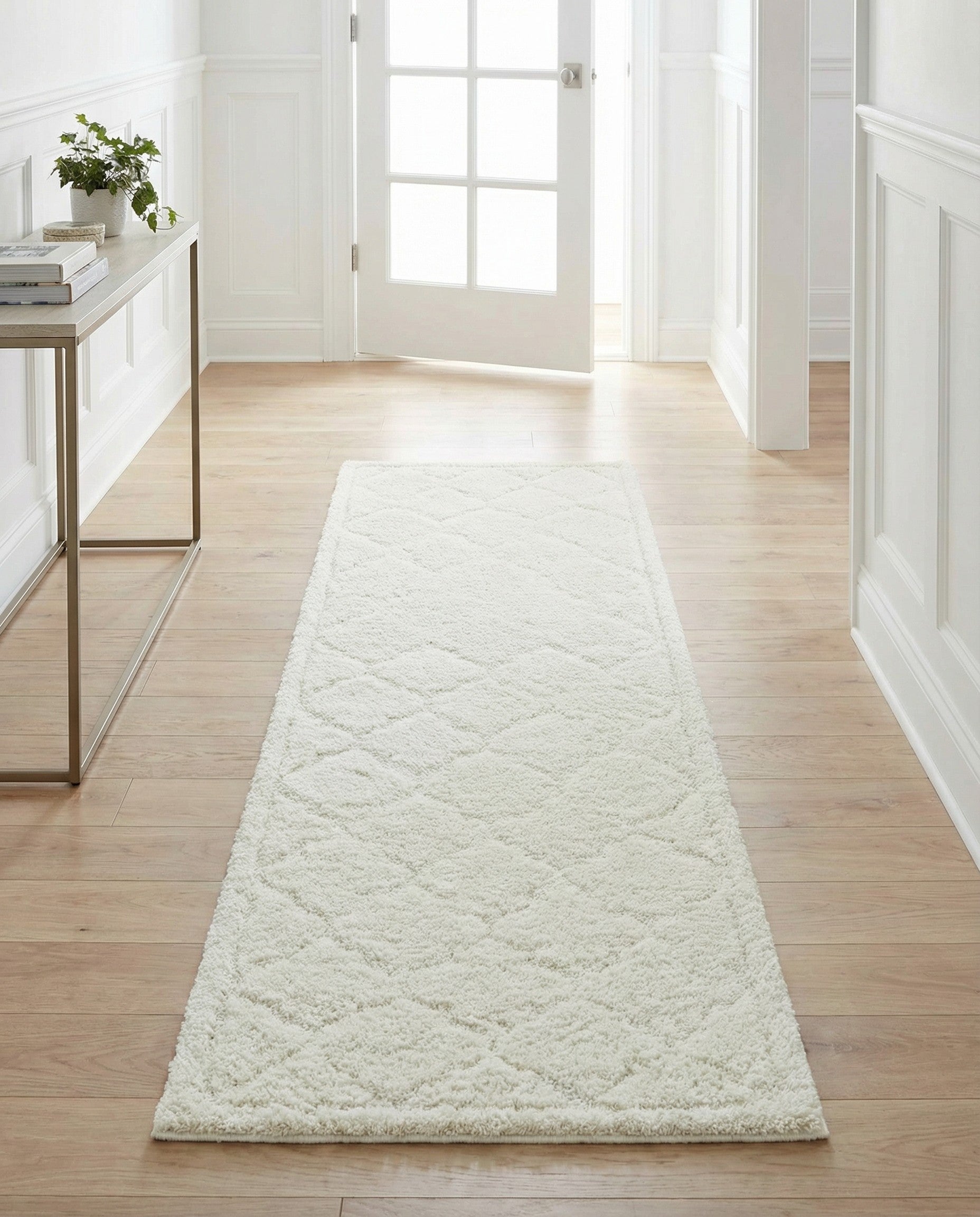 2' x 6' 9 Trellis Shag Runner Rug