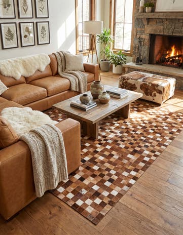 5' 1 x 7' 11 Cowhide Stocks Rug