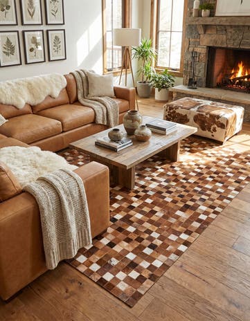 5' 1 x 7' 11 Cowhide Stocks Rug