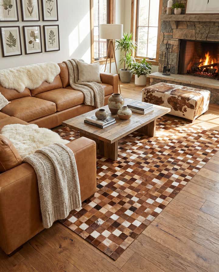 5' 1 x 7' 11 Cowhide Stocks Rug