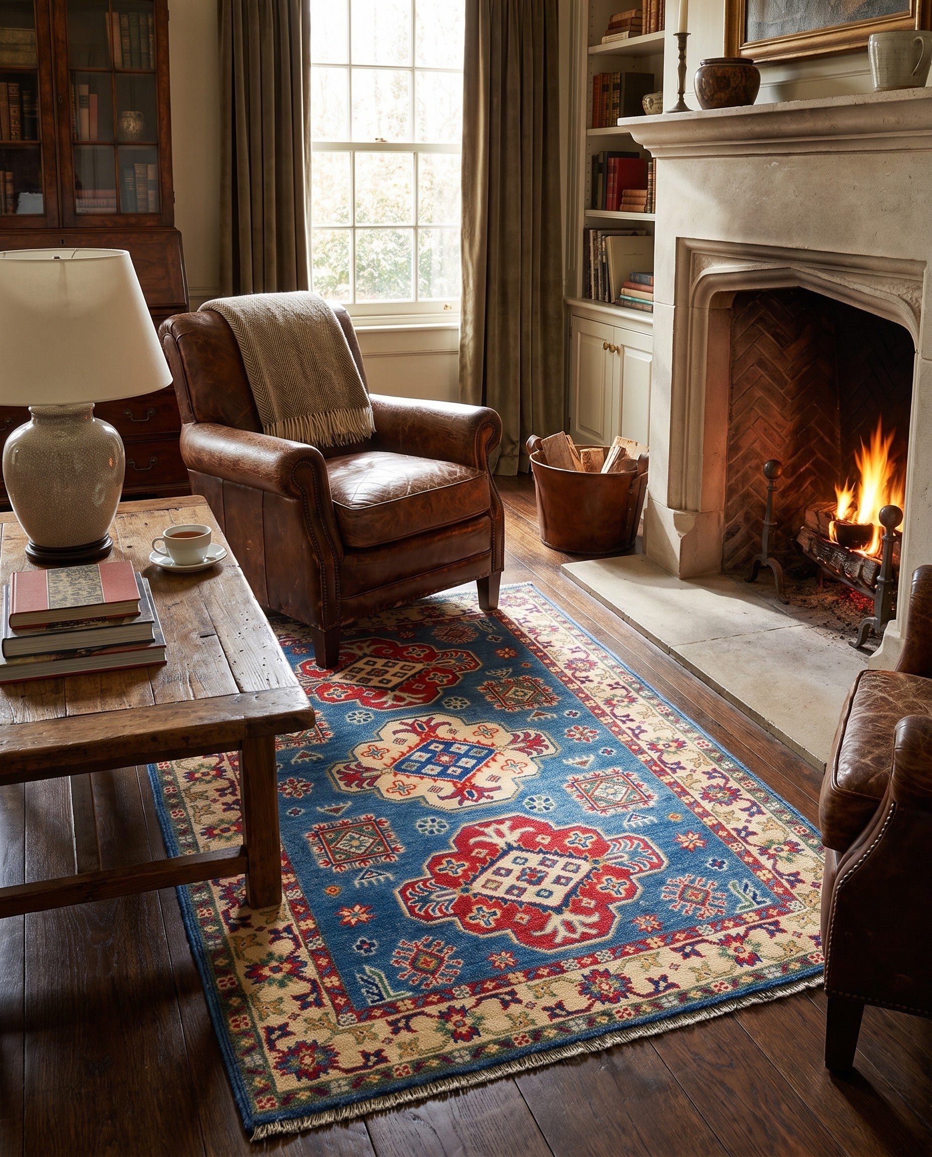 3' 4 x 5' 1 Hand Knotted Kazak Rug