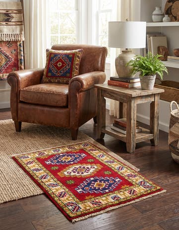 2' x 2' 10 Hand Knotted Kazak Rug