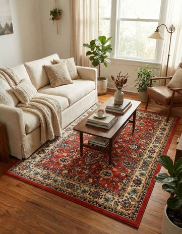 5' 3 x 8' Kashan Design Rug