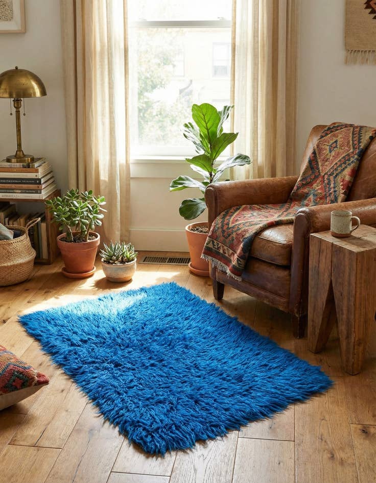 Detail image of 2' 3 x 3' 4 Hand Knotted Moroccan Wool Rug