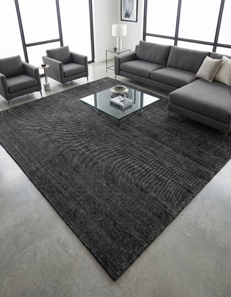 Detail image of 10' x 10' WoolCraft Geometric Square Rug