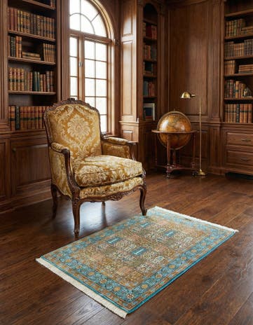 2' 7 x 3' 8 Ghom Silk Rug