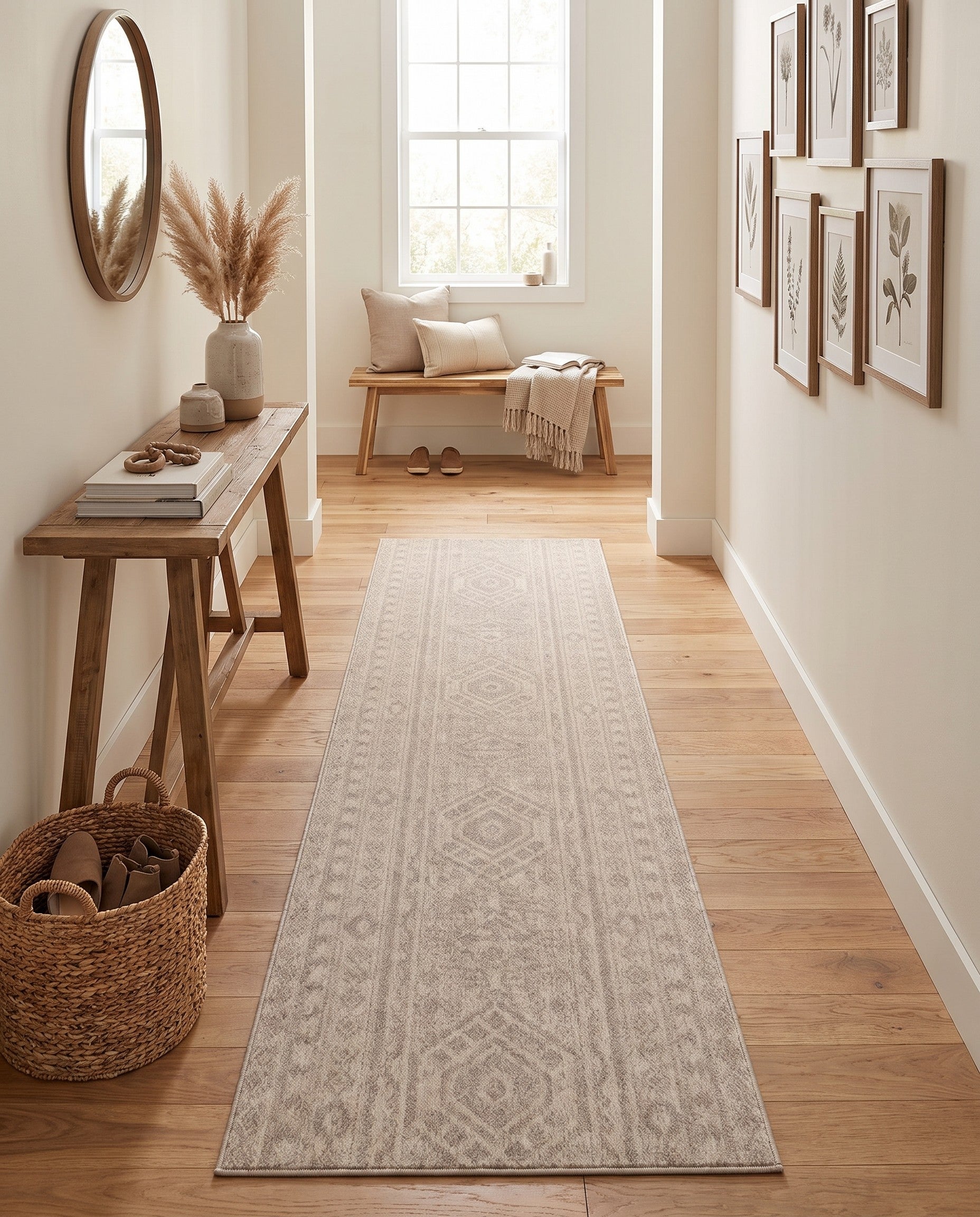 Ivory Contour Runner Rug