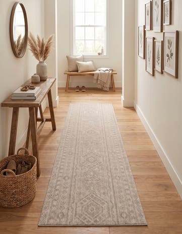 Ivory Contour Runner Rug