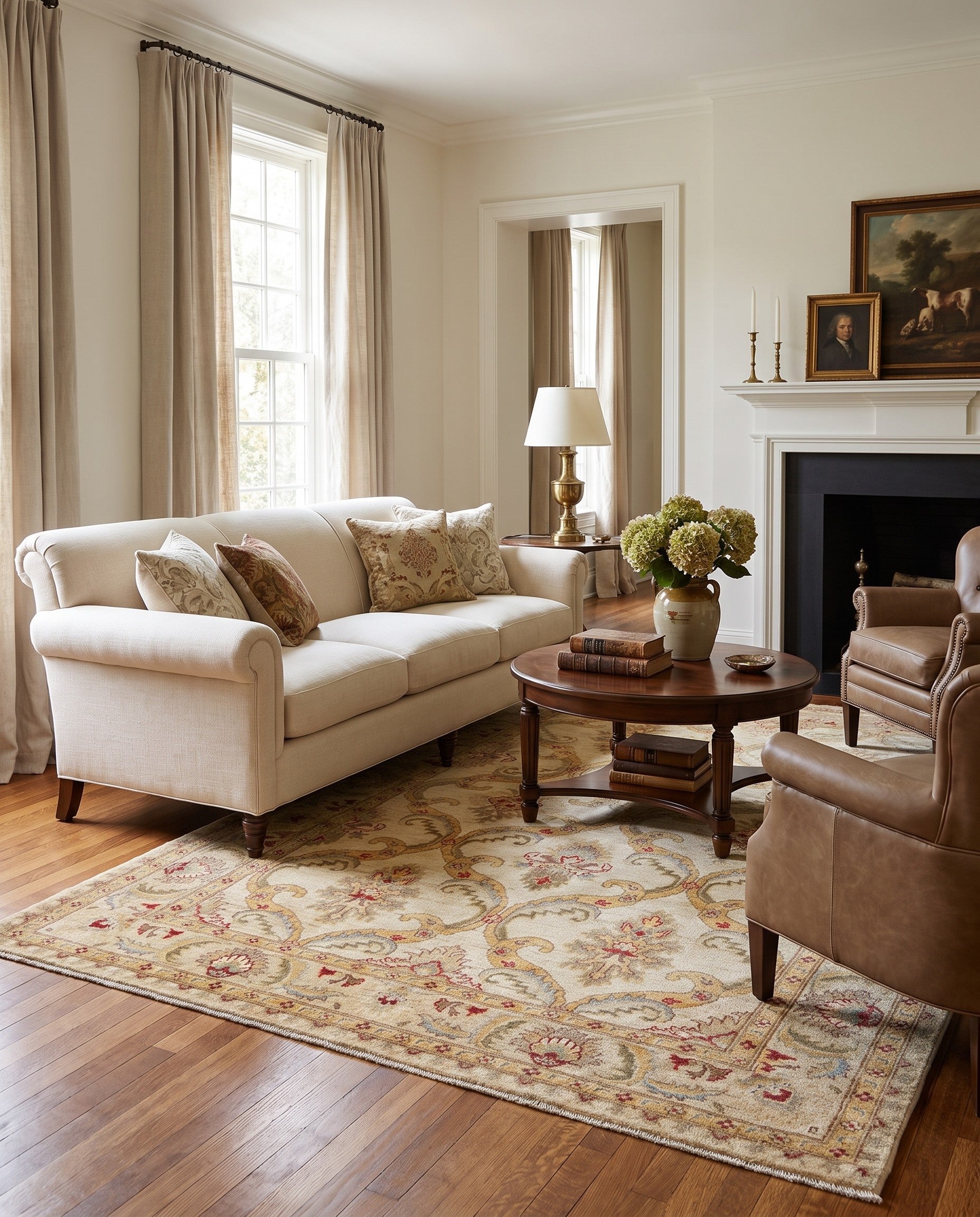 5' 1 x 6' 10 Hand Knotted Ziegler Rug