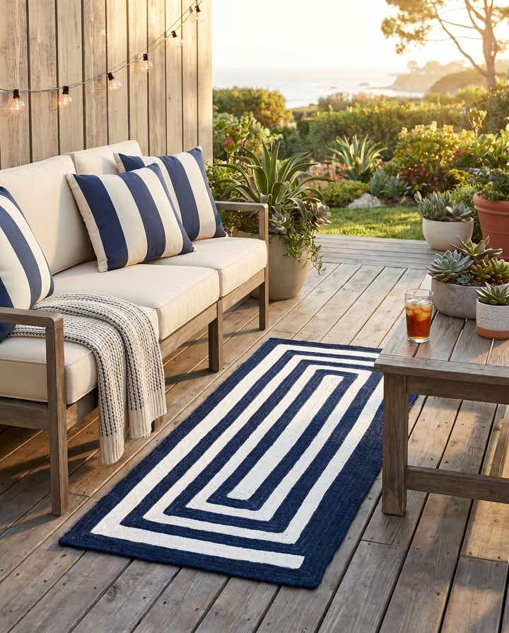 2' x 4' 1 Easy-Clean Eco Verse Washable Indoor / Outdoor Runner Rug