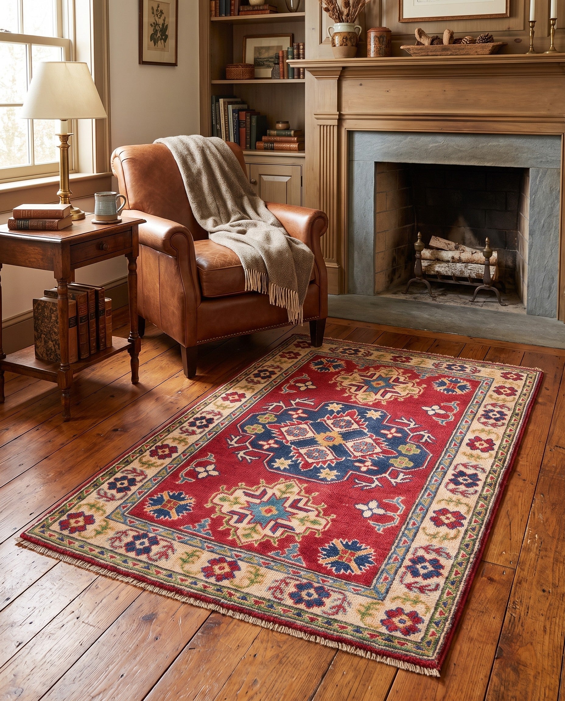 2' 8 x 4' 3 Hand Knotted Kazak Rug