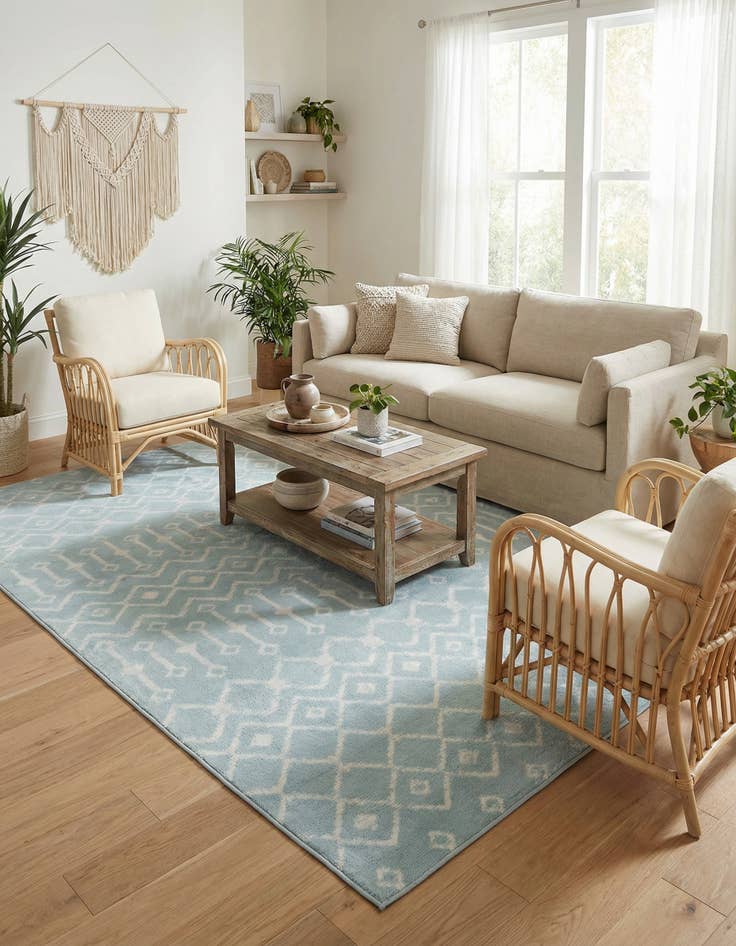 Detail image of 5' 3 x 8' Kasbah Trellis Rug