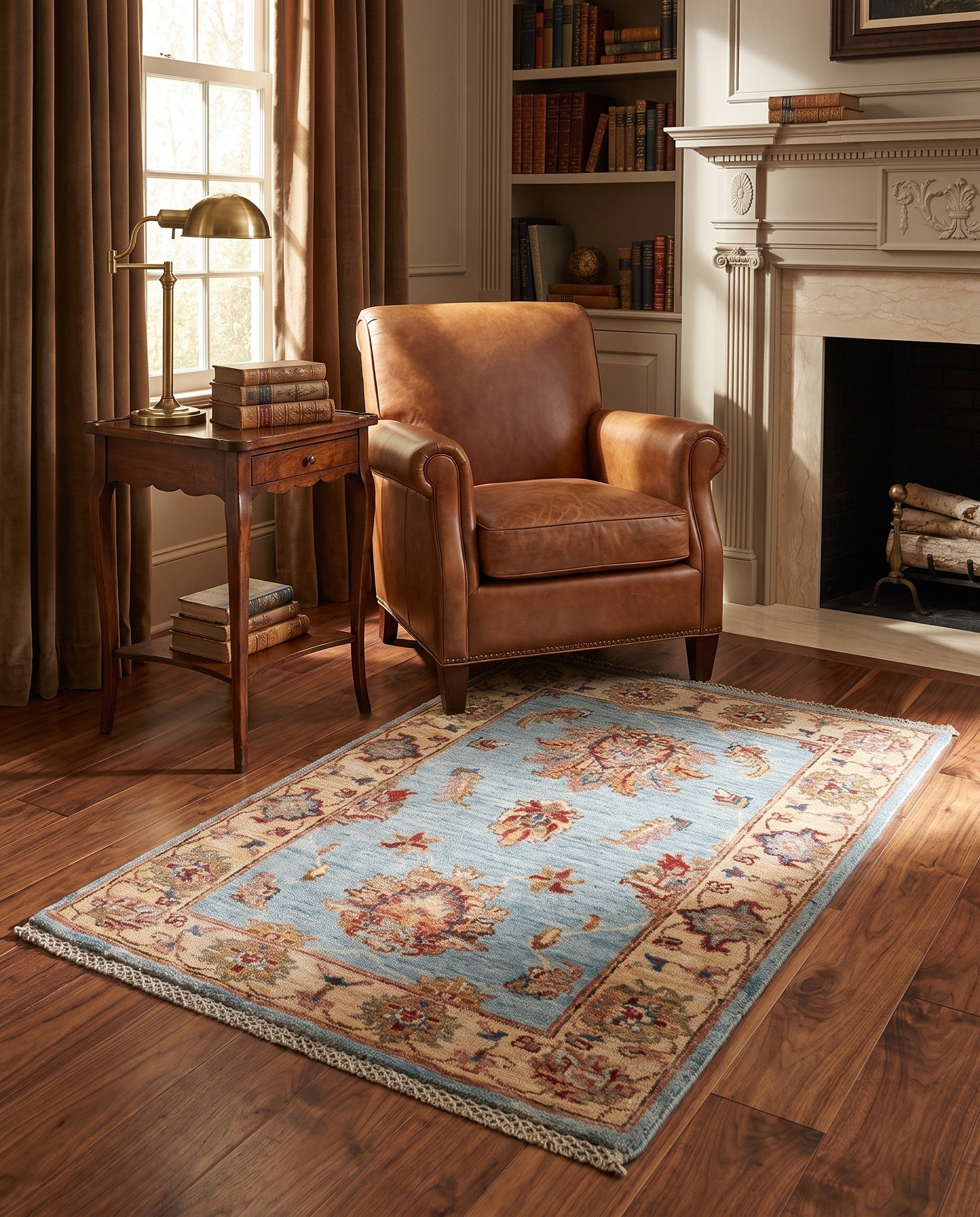 2' 2 x 2' 11 Hand Knotted Ziegler Rug