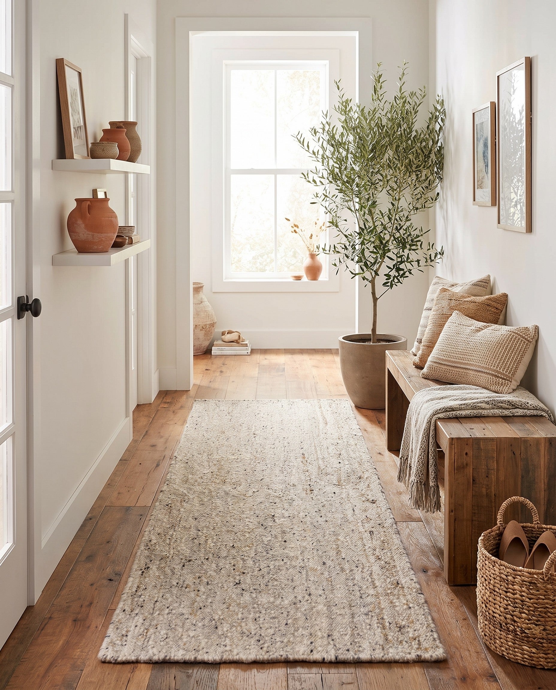 3' x 8' 1 Hand Knotted Moroccan Wool Runner Rug