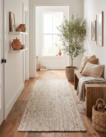 3' x 8' 1 Hand Knotted Moroccan Wool Runner Rug