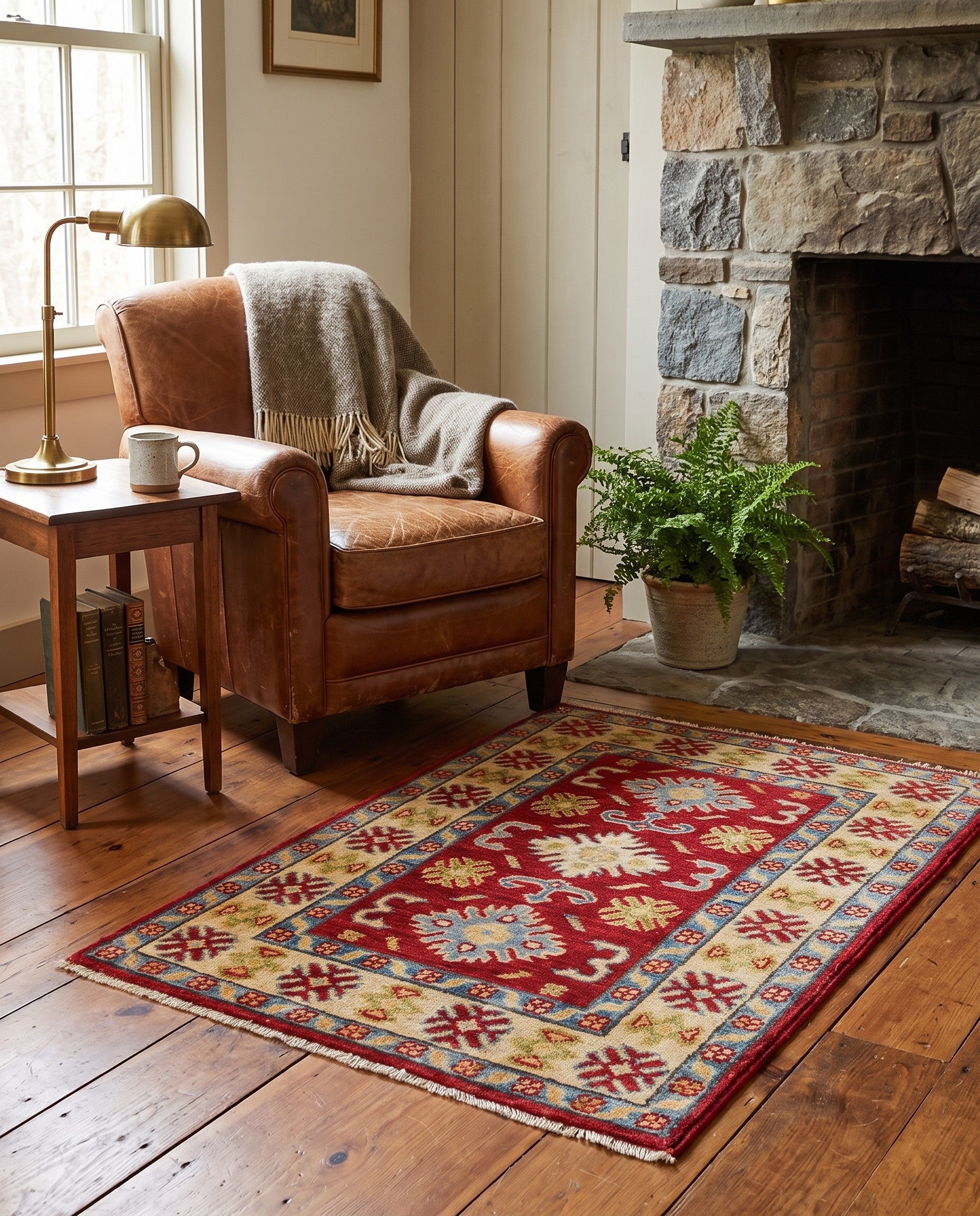 2' x 3' Hand Knotted Kazak Rug