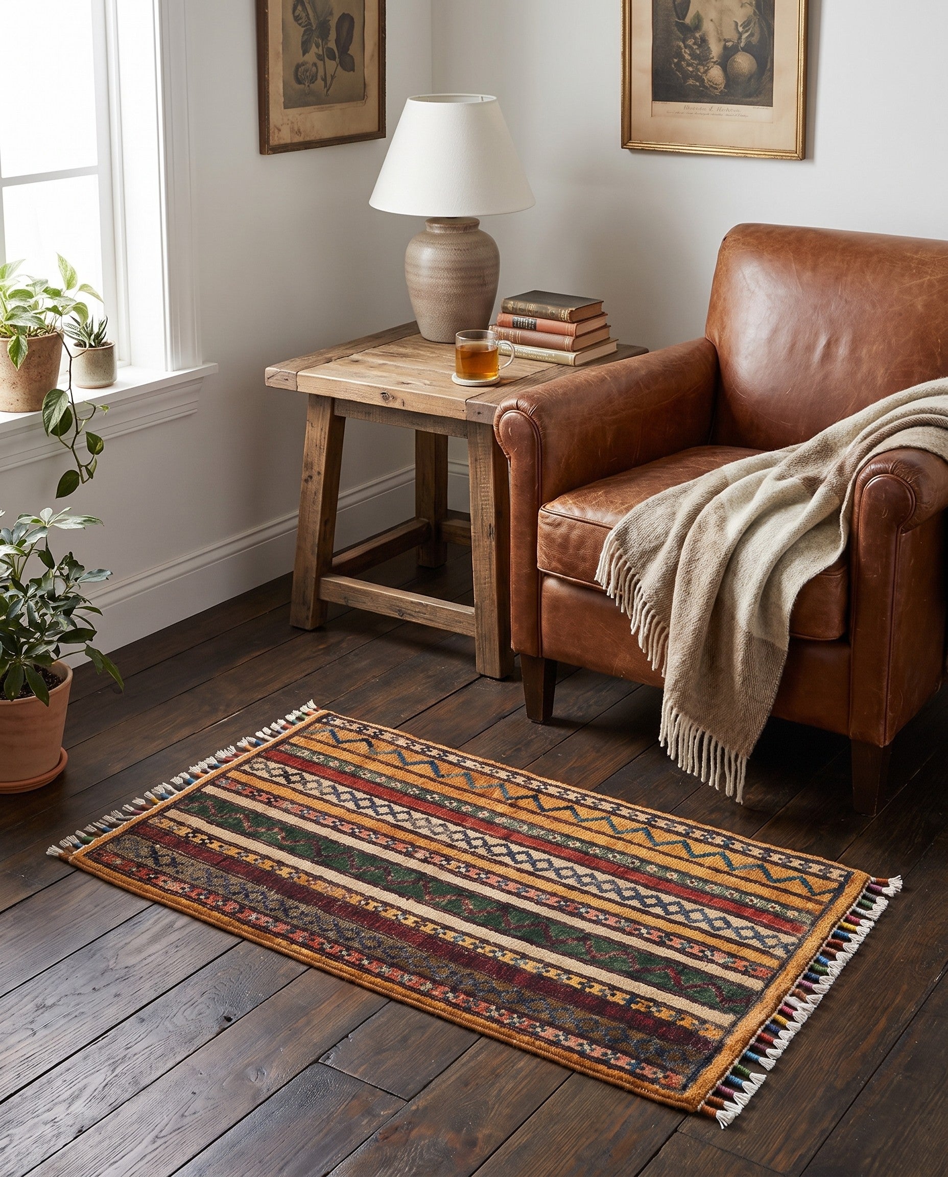 1' 8 x 3' 4 Hand Knotted Kazak Rug