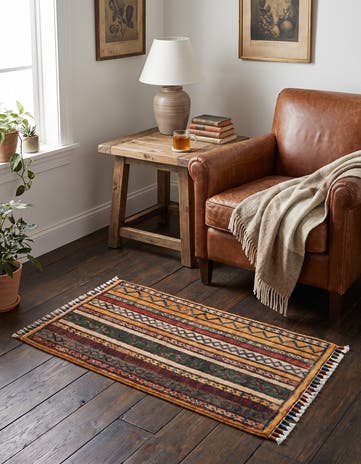 1' 8 x 3' 4 Hand Knotted Kazak Rug
