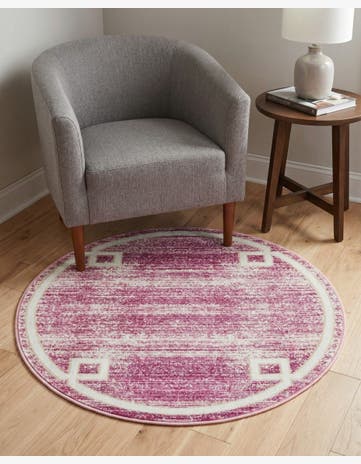 Jill Zarin Pink Uptown Lenox Hill Round Rug