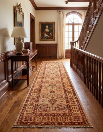 2' 7 x 9' 10 Hand Knotted Ziegler Runner Rug
