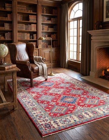 5' x 6' 8 Hand Knotted Kazak Rug