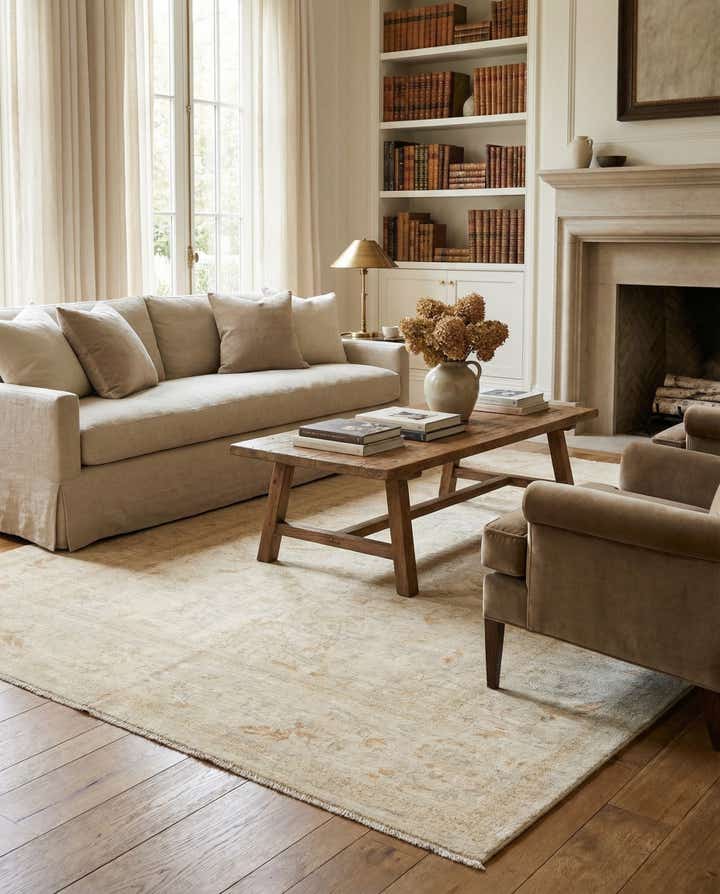 5' 1 x 6' 7 Hand Knotted Ziegler Rug