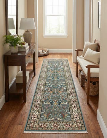 Blue Nain Design Runner Rug