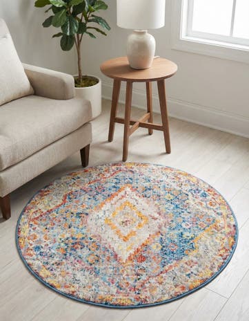 Blue Williamsburg Round Rug