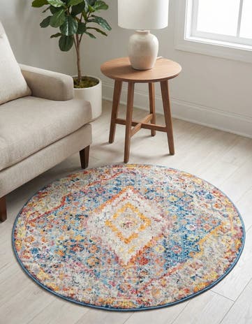Blue Williamsburg Round Rug
