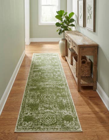 Green Bexley Runner Rug
