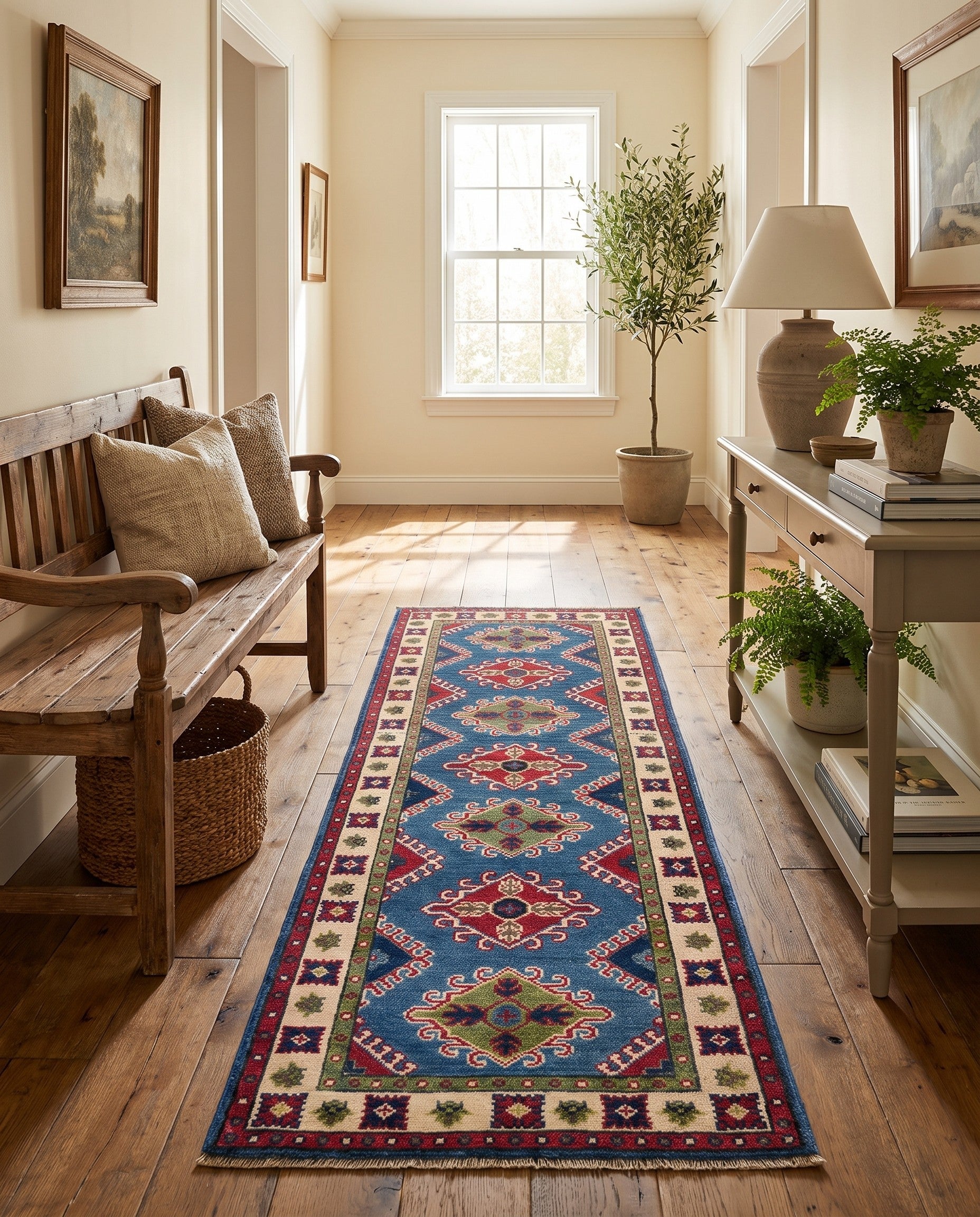 2' 2 x 5' 11 Hand Knotted Kazak Runner Rug