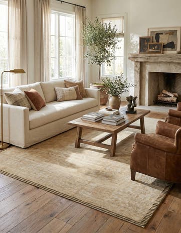 8' 4 x 10' Hand Knotted Oushak Wool Rug