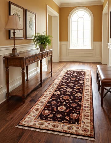 2' 10 x 8' 4 Hand Knotted Pershawar Ziegler Runner Rug