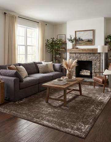 Brown Monte Carlo Rug