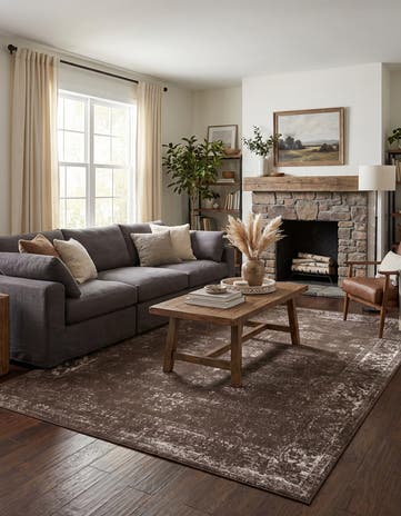 Brown Monte Carlo Rug