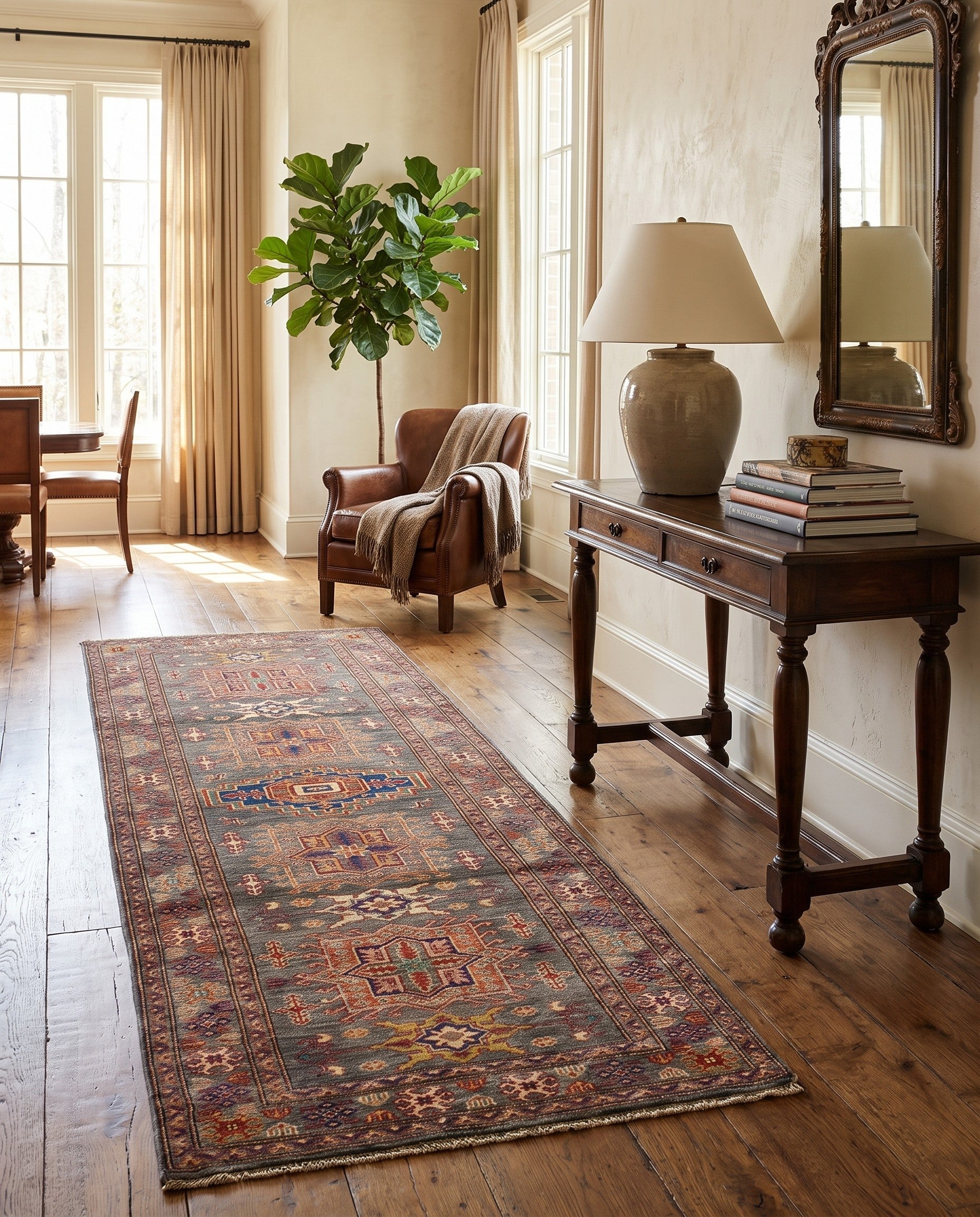2' 9 x 8' 4 Hand Knotted Kazak Runner Rug