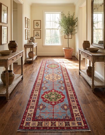 2' 8 x 9' 11 Hand Knotted Kazak Runner Rug