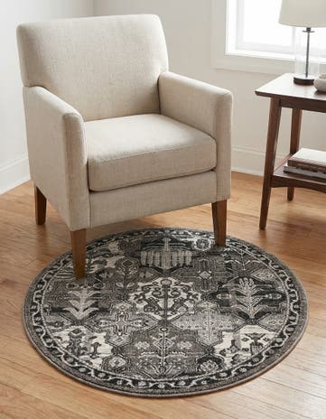 Gray Miranda Round Rug