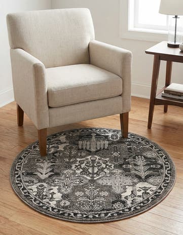 Gray Miranda Round Rug