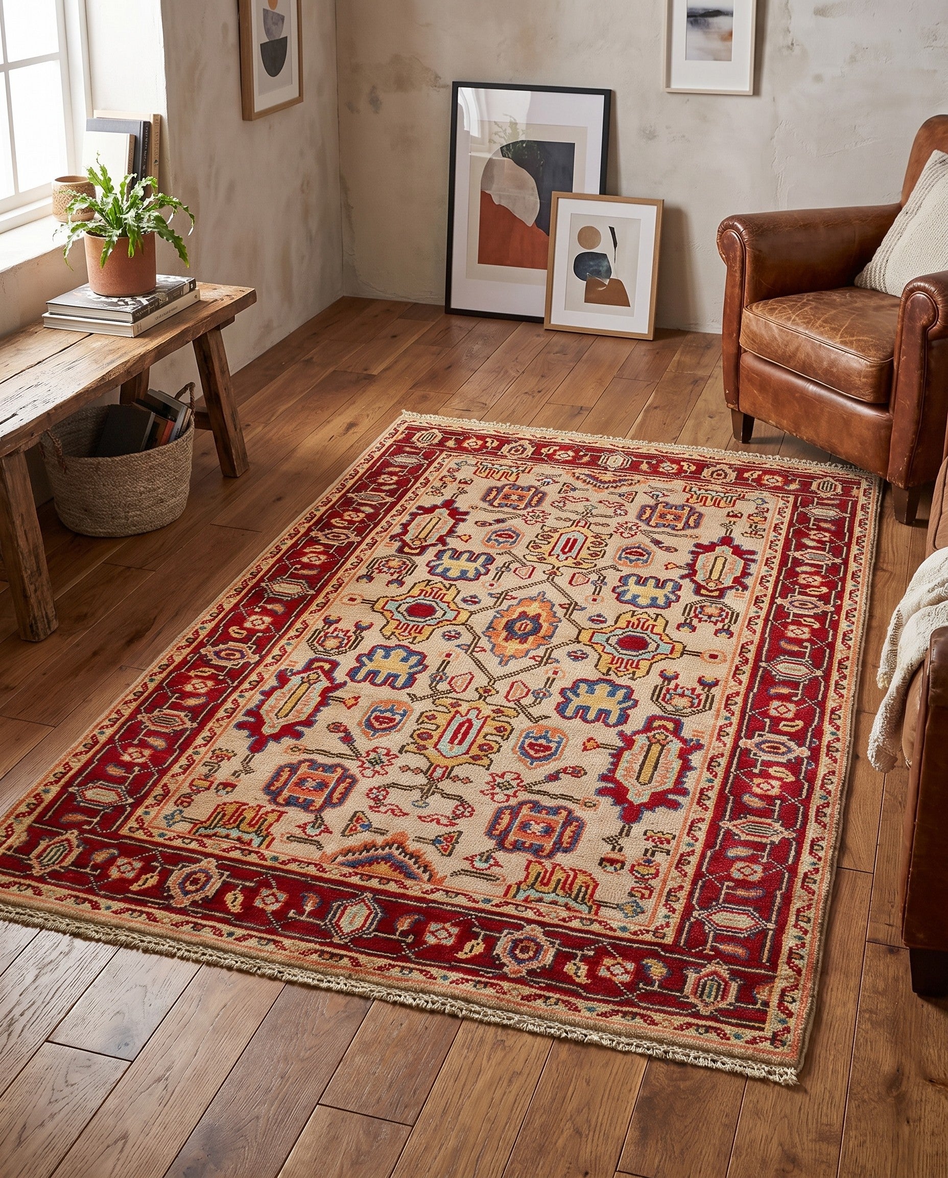 3' 1 x 4' 11 Hand Knotted Kazak Rug