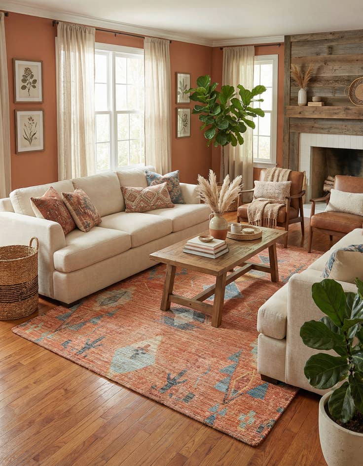 Detail image of 6' 1 x 9' Hand Woven Chenille Jute Rug