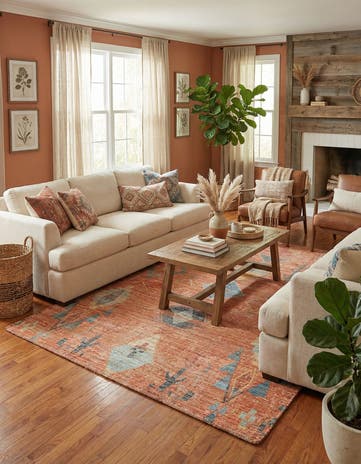 6' 1 x 9' Hand Woven Chenille Jute Rug