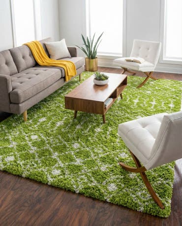  9' x 12' Moroccan Trellis Shag Rug