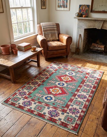 3' 3 x 5' Hand Knotted Kazak Rug