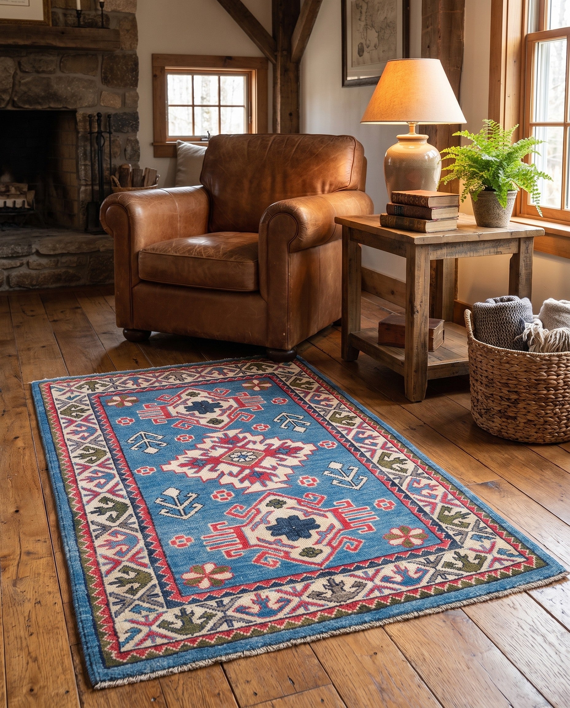 2' 7 x 4' 2 Hand Knotted Kazak Rug